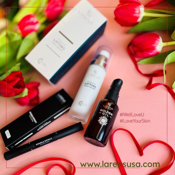Lifting Face Cream, Double Effect Mascara, Golden Oil